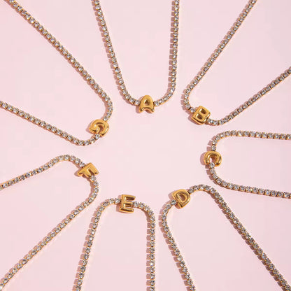 Letter Tennis Bracelet EMVE Jewels