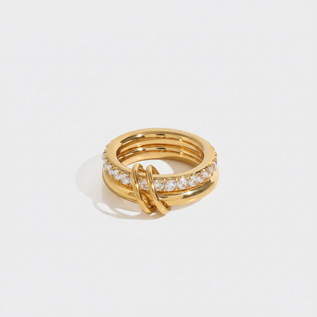 Double Stack Ring Gold EMVE Jewels