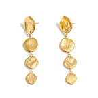 Round Chain Drop Earrings in 18K Gold Plating EMVE Jewels