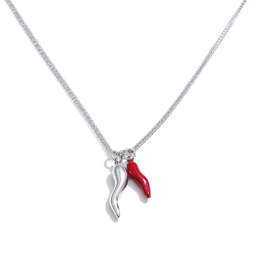 Chili Pendant Necklace in Stainless Steel EMVE Jewels