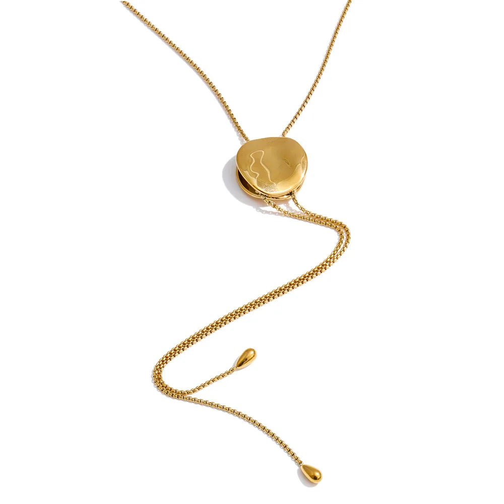 Stainless Steel Adjustable Charm Necklace EMVE Jewels