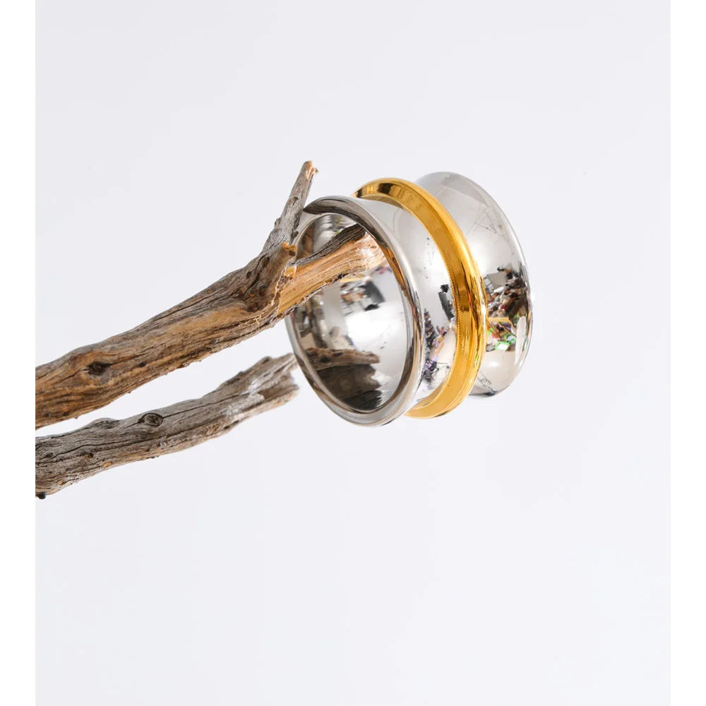 Wide Minimalist Stainless Steel Ring EMVE Jewels