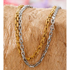 Minimalist Stainless Steel Chain Collar Necklace EMVE Jewels
