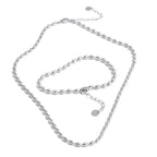 Stainless Steel Beads Chain Necklace Set EMVE Jewels