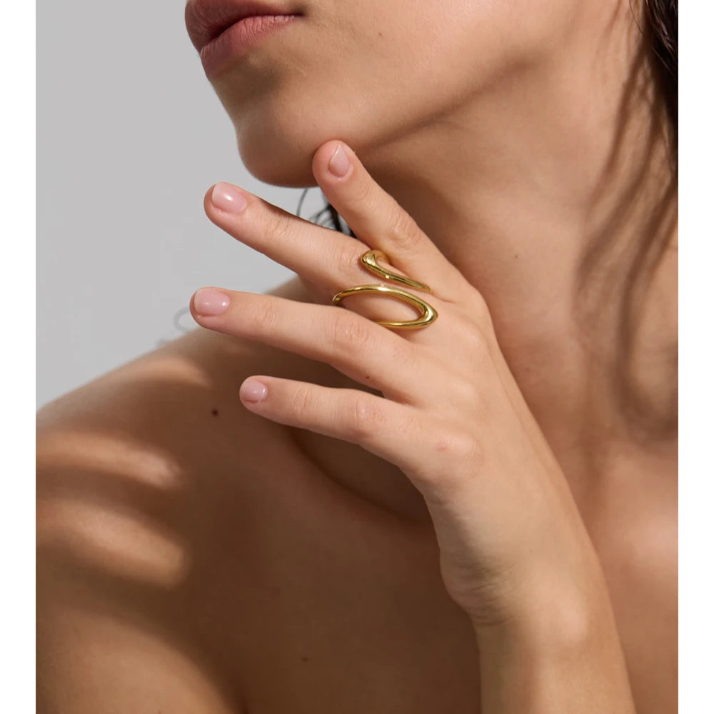 Minimalist Geometric Stainless Steel Ring EMVE Jewels