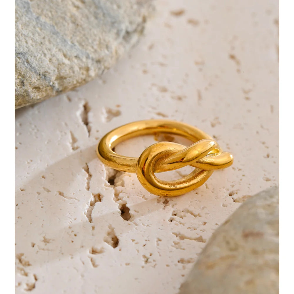 Open Knotted Stainless Steel Ring EMVE Jewels