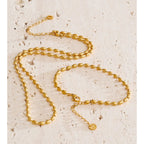 Stainless Steel Beads Chain Necklace Set EMVE Jewels