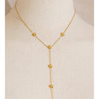 Stars Y Chain Drop Necklace EMVE Jewels