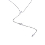Y Shape Zirconia Long Chain Necklace EMVE Jewels
